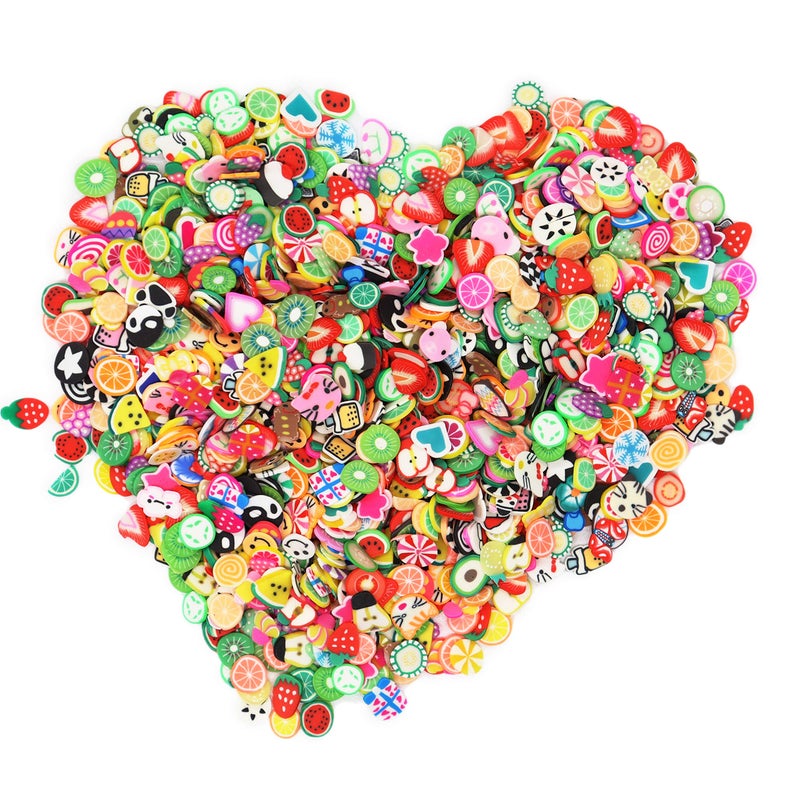 TCOTBE 2000 Pcs Fruit Polymer Slices,Fruit Slime Supplies Charms Acessories Add ins Clay DIY Nail Art,Charms Making Kit Decoration Arts Crafts - Image 1